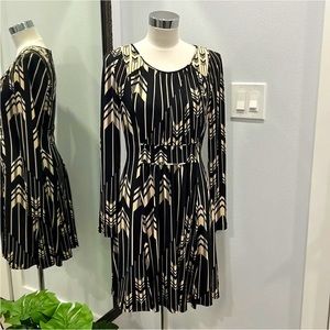 Jessica Simpson Black Print Dress Size 6